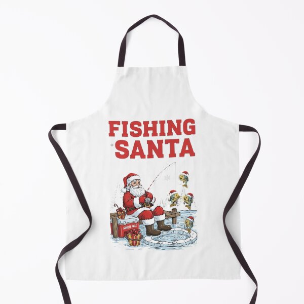 Item preview, Fishing Santa Christmas - Funny Holiday Gift for Fishermen and Anglers designed and sold by Lydatrend Fashion.