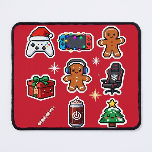 Item preview, Cute Pixel Gamer Christmas Sticker Pack I designed and sold by MuseAI.