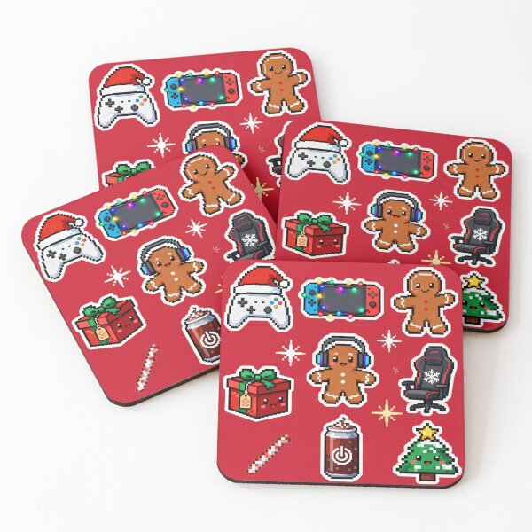 Item preview, Cute Pixel Gamer Christmas Sticker Pack I designed and sold by MuseAI.