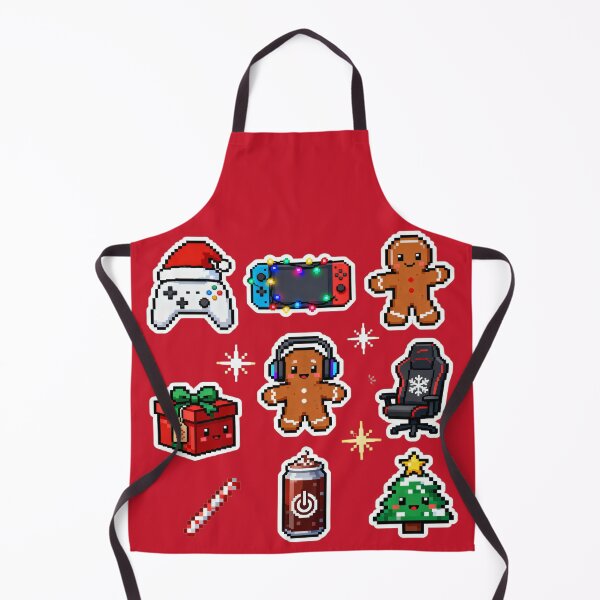 Item preview, Cute Pixel Gamer Christmas Sticker Pack I designed and sold by MuseAI.