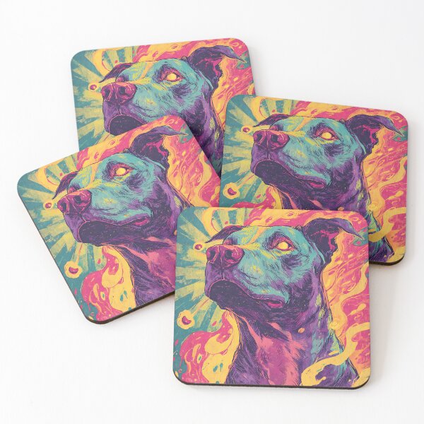 Item preview, Colorful Psychedelic Dog designed and sold by bapupa.