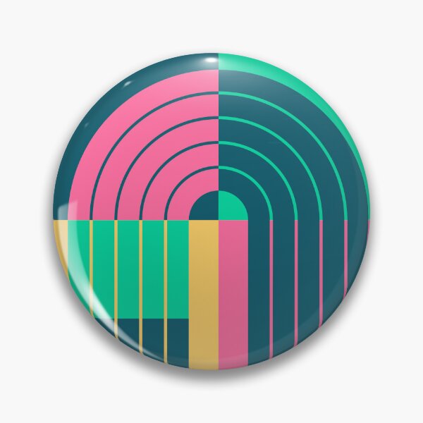 Item preview, Midcentury Modern Geometric Abstract Rainbow Pop theme designed and sold by nineFlorals.