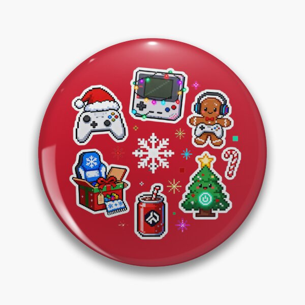 Item preview, Cute Pixel Gamer Christmas Sticker Pack II designed and sold by MuseAI.