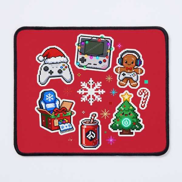 Item preview, Cute Pixel Gamer Christmas Sticker Pack II designed and sold by MuseAI.