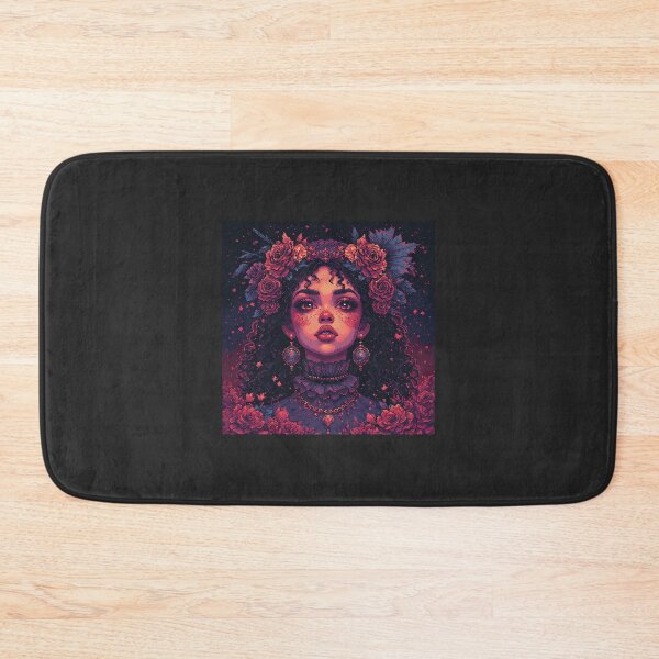Item preview, Retro Beautiful Girl Red Flowers designed and sold by jimcaza.