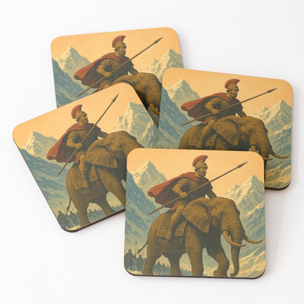 Item preview, Hannibal Barca Crossing the Alps Artwork designed and sold by Retr0Tshirts.