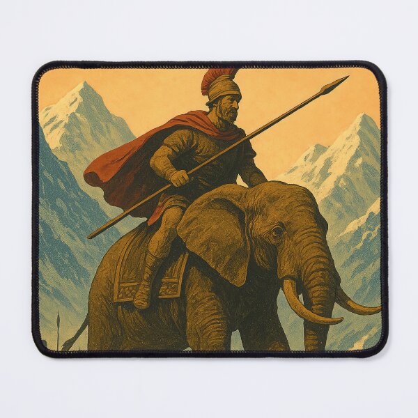 Item preview, Hannibal Barca Crossing the Alps Artwork designed and sold by Retr0Tshirts.
