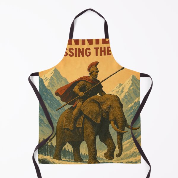 Item preview, Hannibal Barca Crossing the Alps Artwork designed and sold by Retr0Tshirts.
