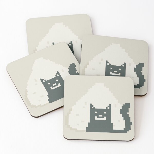 Item preview, Pixel Onigiri Cat – Cute Minimal Japanese Art designed and sold by BGMeYou.