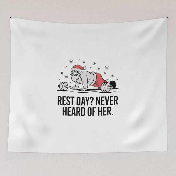 Item preview, Rest Day Never Heard of Her Funny Christmas Gym Shirt designed and sold by WSPrintCrafter.