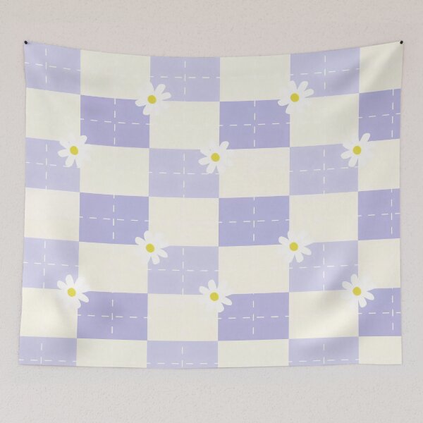 Item preview, Purple Gingham with Daisies designed and sold by Colorville.