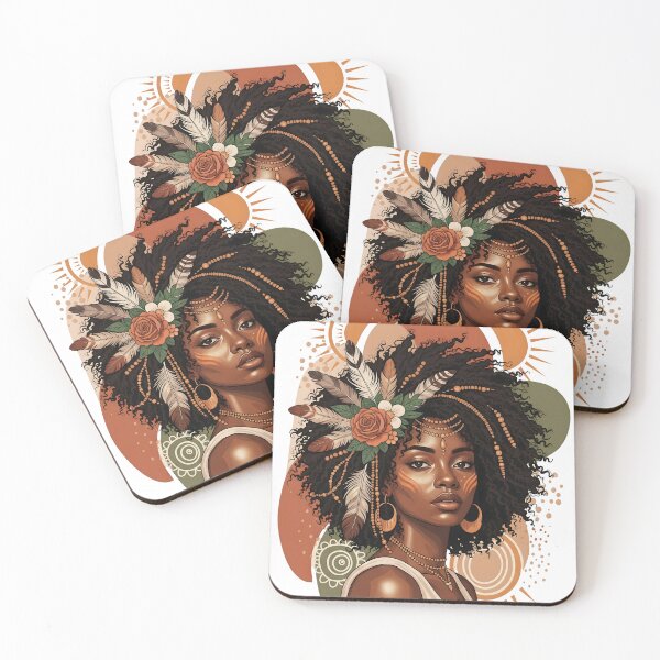 Item preview, Black Girl Bohemian Poster – Elegant Afrocentric Wall Art designed and sold by SaicoGN.
