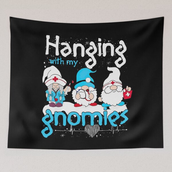 Item preview, Vintage Quote Funny Gnomies Holiday With Hangin Happy My designed and sold by Rackaam777Art.