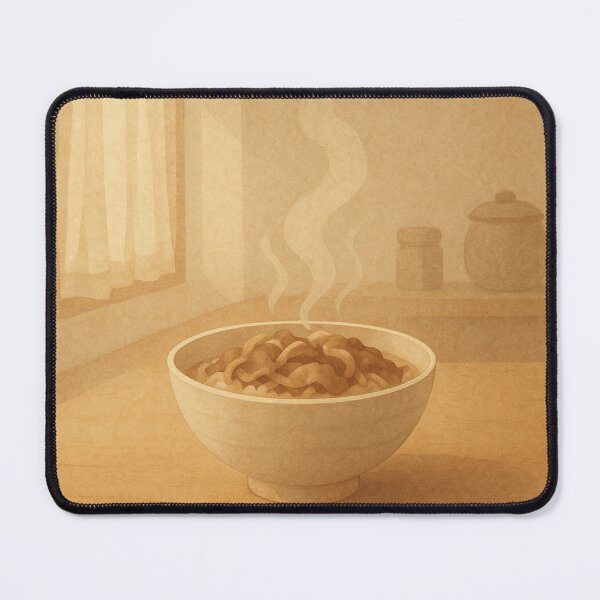 Item preview, Gyudon with Linen Curtain Light | Cozy Japanese Minimal Food Art designed and sold by Warm Bowl Studio.