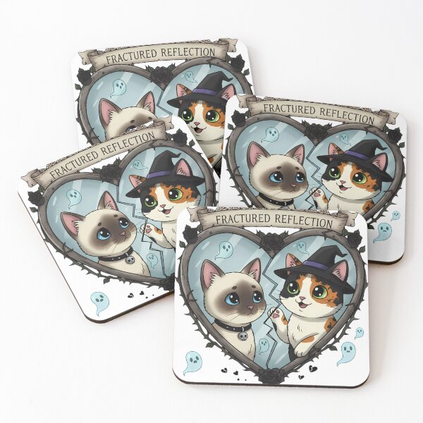 Item preview, Fractured Reflection Cats | Gothic Valentine Broken Mirror designed and sold by meesub.