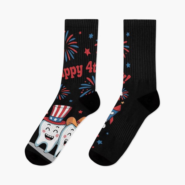 Item preview, 4th of July Dentist US Flag Firework Three Teeth Dental Team designed and sold by RsFilsingerArt.