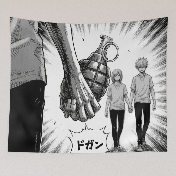 Item preview, Manga Hand Holding Grenade DOKAN REZE designed and sold by Amelia Design.