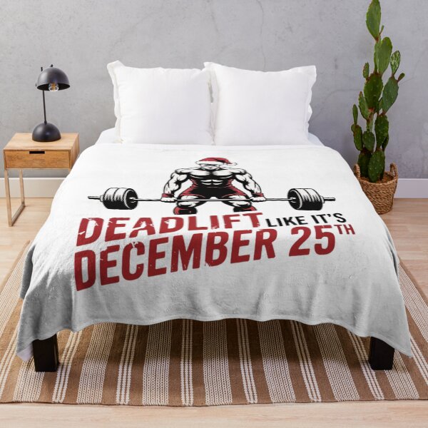 Item preview, Deadlift Like It’s December 25th Christmas Workout Shirt designed and sold by WSPrintCrafter.