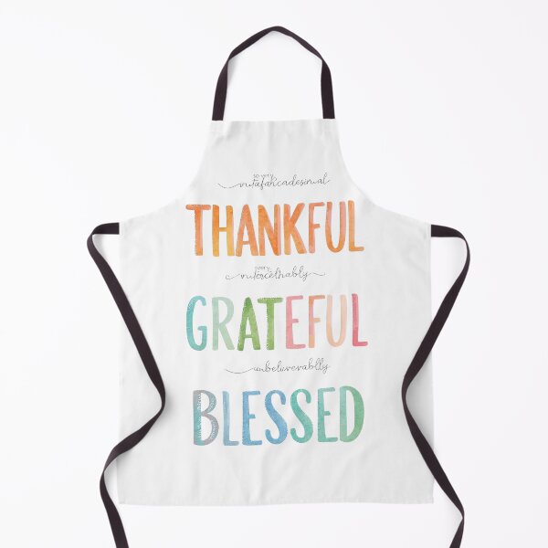 Item preview, Thankful Grateful Blessed Positive Quote Typography Design designed and sold by Sepinik.