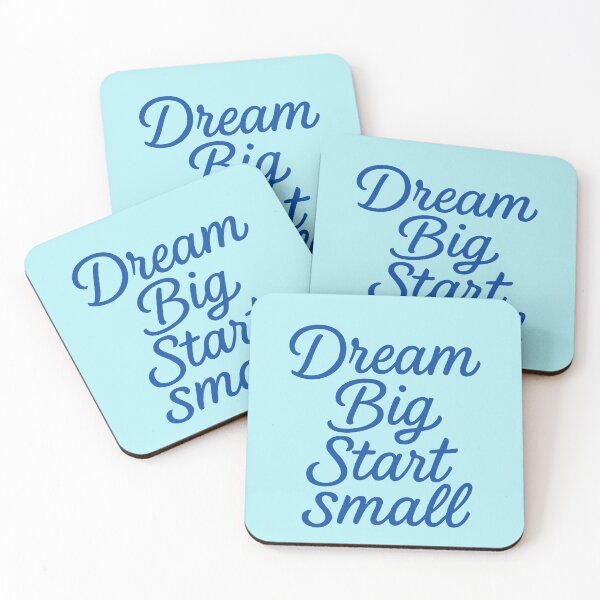 Item preview, Dream Big, Start Small – Aesthetic Motivational Quote Typography Design designed and sold by Dezpro.