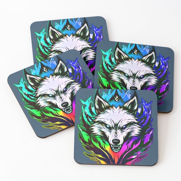 Item preview, Spectrum Howl Alpha – Neon Wolf Spirit designed and sold by Neer arts.