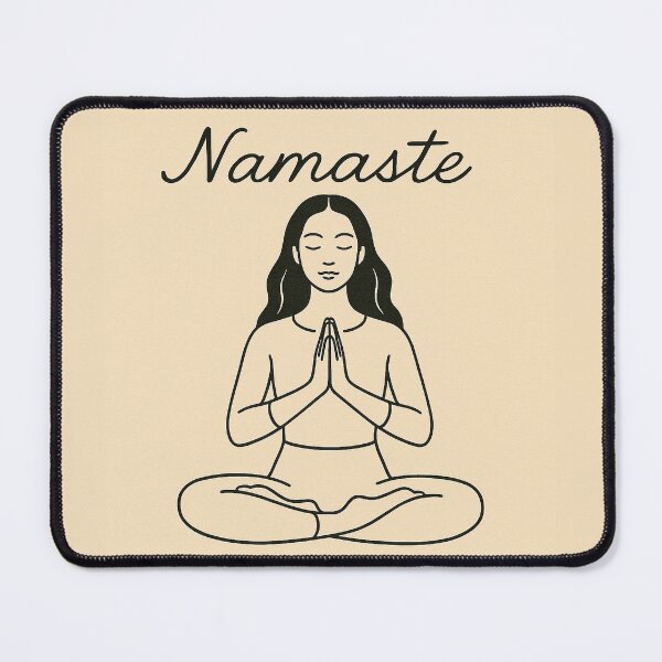 Aperçu de l'œuvre Illustration Namasté Méditation Yoga créée et vendue par Catiess.