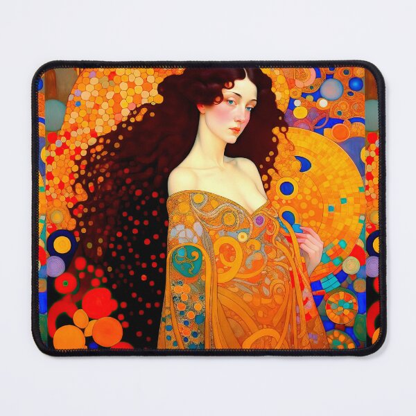 Item preview, Klimt's Muse: Auburn Harmony in Mosaic designed and sold by LanaGustavsson.