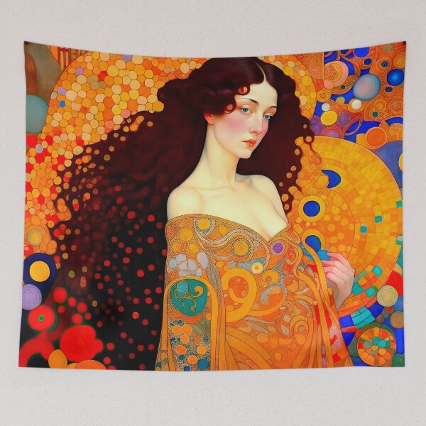 Item preview, Klimt's Muse: Auburn Harmony in Mosaic designed and sold by LanaGustavsson.