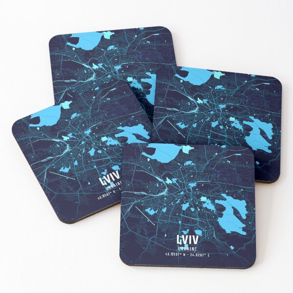 Item preview, Lviv Midnight City Map designed and sold by HomeLivingCo.
