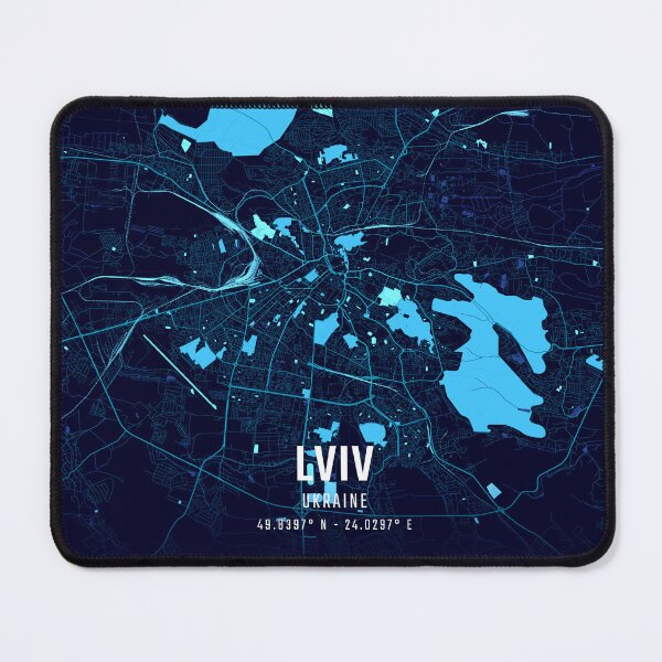 Item preview, Lviv Midnight City Map designed and sold by HomeLivingCo.