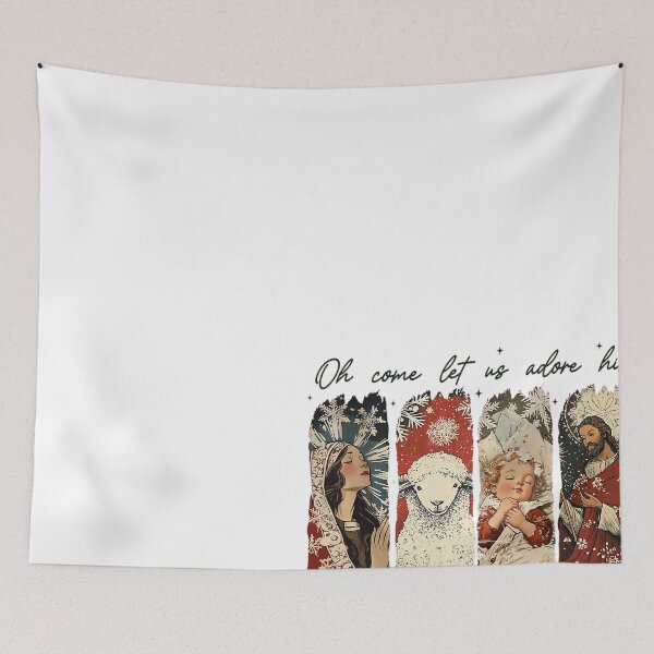 Item preview, him come merry let us christmas adore classic retro funny vintage o designed and sold by MelissaroBoxley.