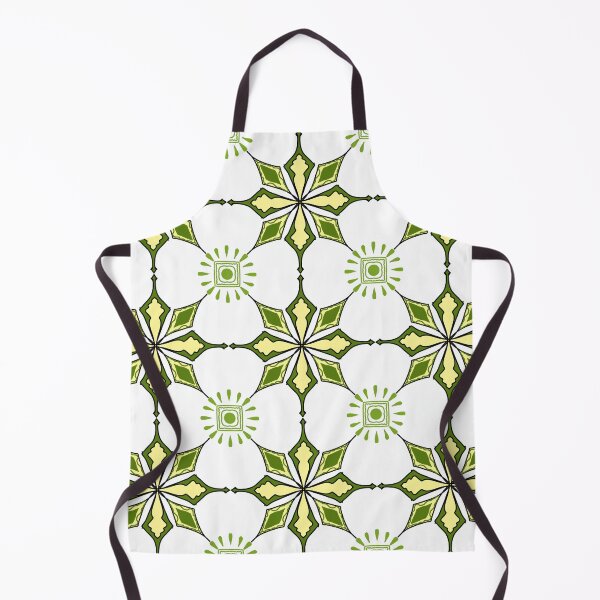 Item preview, Green and Yellow Geometric Star Tile Pattern designed and sold by Siteehaa.