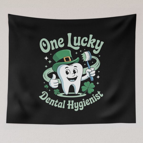 Item preview, Lucky Dental Hygienist St Patricks Day Dental Squad Shamrock designed and sold by RoyTill0Art.