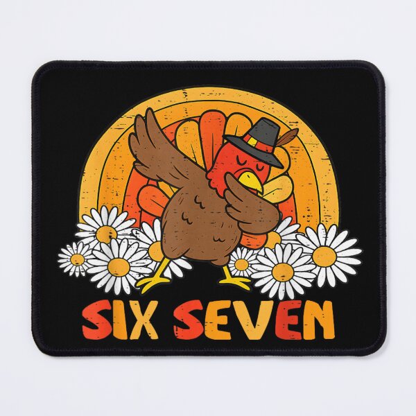 Item preview, Title: Retro Dabbing Turkey Six Seven Groovy Daisy Flower Vintage Thanksgiving designed and sold by GenioFin.