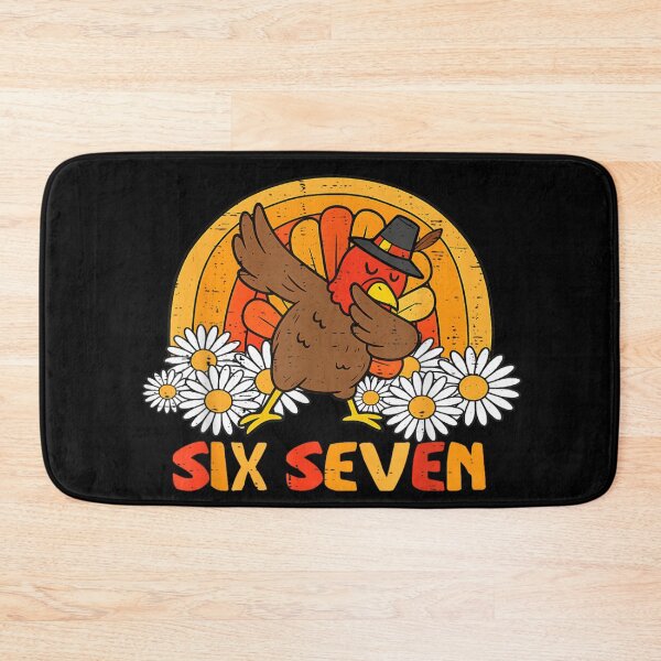 Item preview, Title: Retro Dabbing Turkey Six Seven Groovy Daisy Flower Vintage Thanksgiving designed and sold by GenioFin.