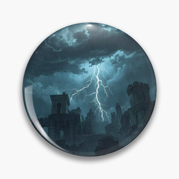 Item preview, ANCIENT CITY UNDER THUNDER STORM archeological site fantasy sci fi history historian archeologist  designed and sold by Jt41.