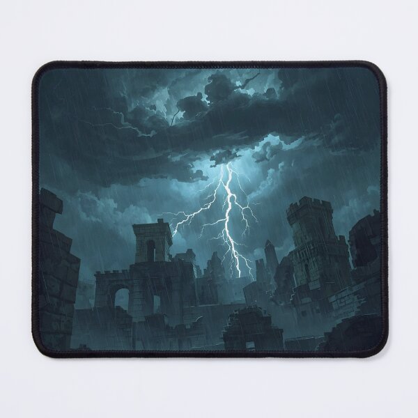 Item preview, ANCIENT CITY UNDER THUNDER STORM archeological site fantasy sci fi history historian archeologist  designed and sold by Jt41.