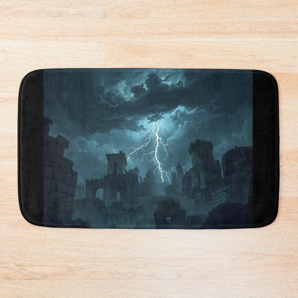 Item preview, ANCIENT CITY UNDER THUNDER STORM archeological site fantasy sci fi history historian archeologist  designed and sold by Jt41.