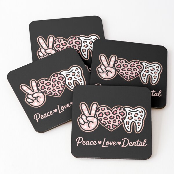Item preview, Peace Love Dental Leopard Heart Teeth Dentist designed and sold by RoyTill0Art.