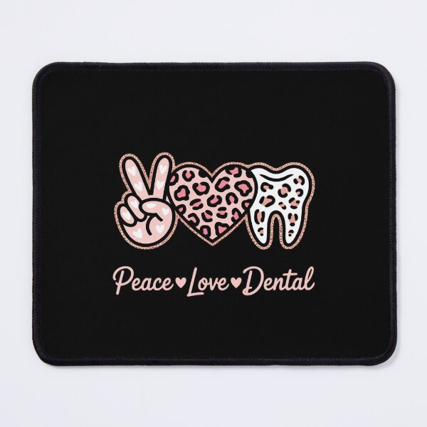 Item preview, Peace Love Dental Leopard Heart Teeth Dentist designed and sold by RoyTill0Art.
