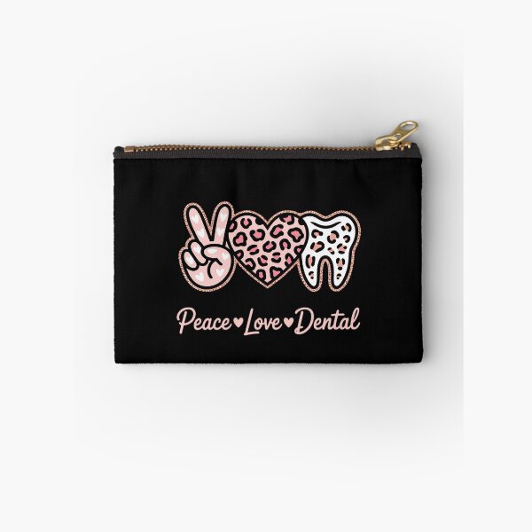 Item preview, Peace Love Dental Leopard Heart Teeth Dentist designed and sold by RoyTill0Art.