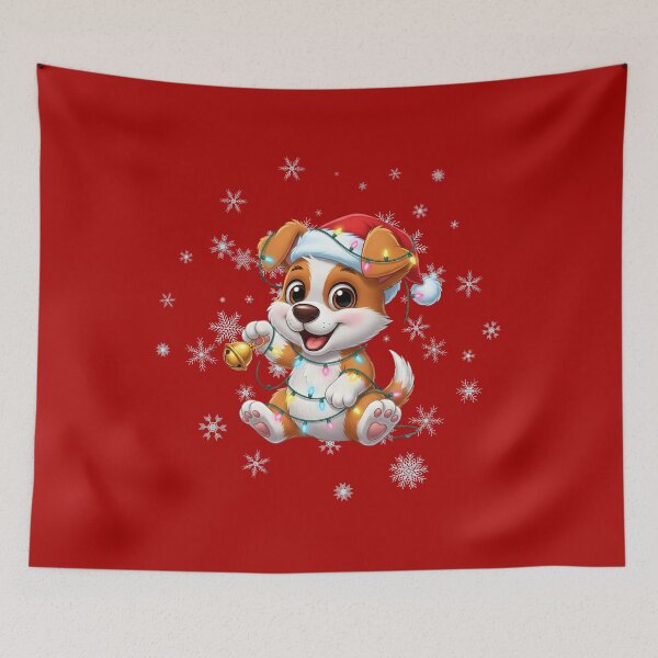 Item preview, Kids Cute Mischievous Christmas Puppy  designed and sold by LANCEWISEMEDIA.