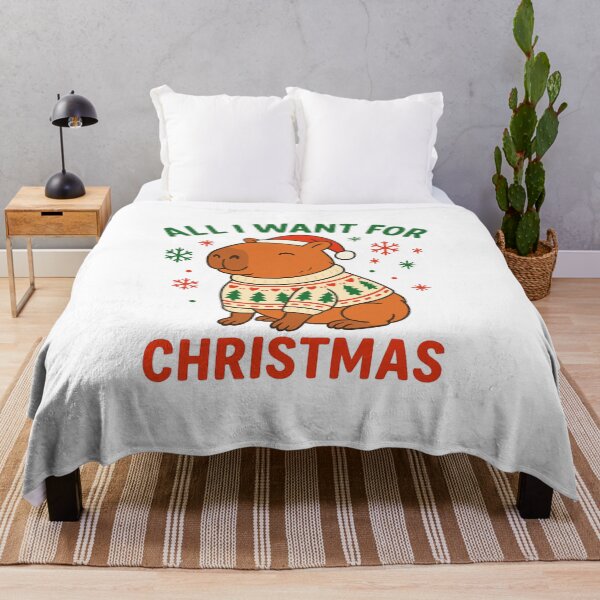 Item preview, All I Want For Christmas Capybara | Funny Cute Holiday Animal designed and sold by artcultreone.