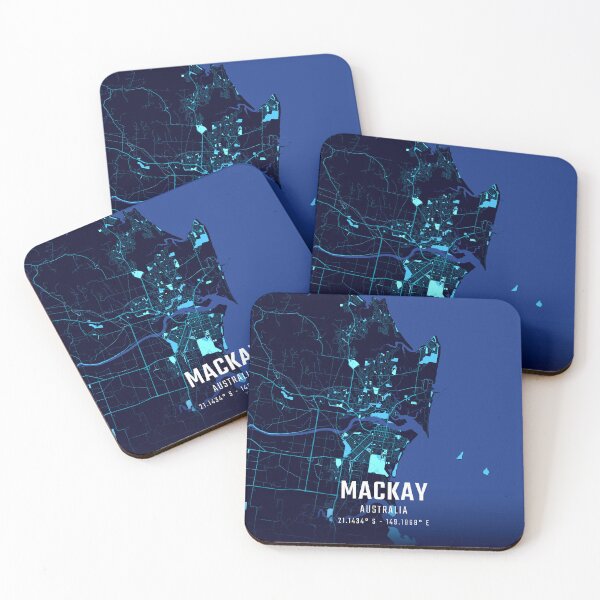 Item preview, Mackay Midnight City Map designed and sold by HomeLivingCo.