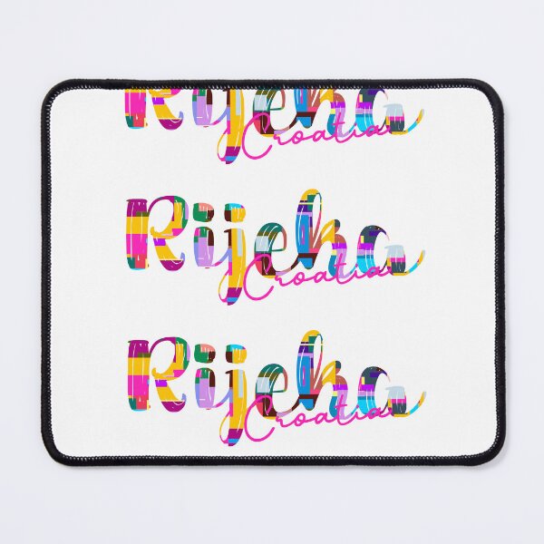 Item preview, Rijeka, Croatia, Vibrant Abstract City Typography Art designed and sold by Wanderful-roads.