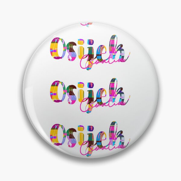Item preview, Osijek, Croatia, Vibrant Abstract City Typography Art designed and sold by Wanderful-roads.