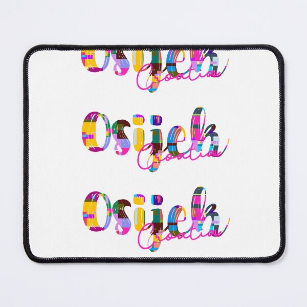 Item preview, Osijek, Croatia, Vibrant Abstract City Typography Art designed and sold by Wanderful-roads.