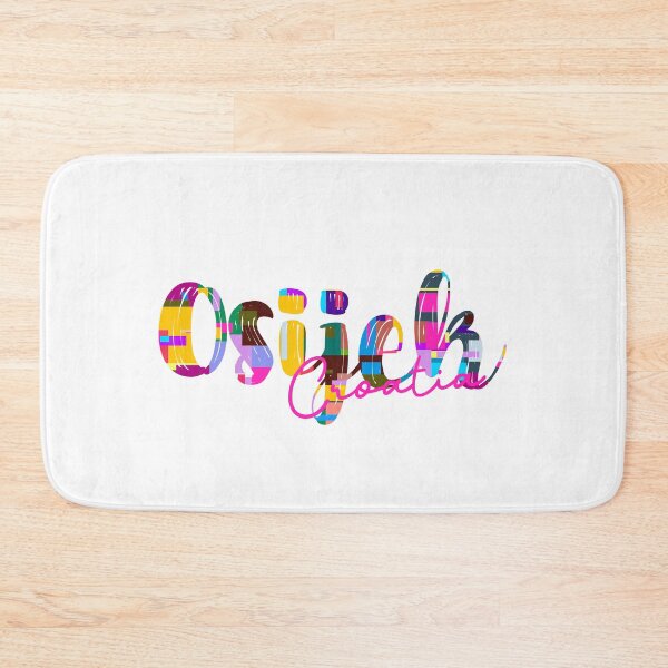 Item preview, Osijek, Croatia, Vibrant Abstract City Typography Art designed and sold by Wanderful-roads.