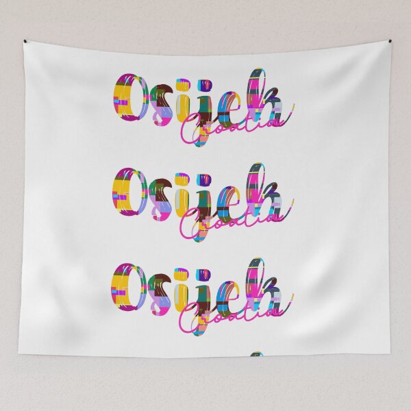 Item preview, Osijek, Croatia, Vibrant Abstract City Typography Art designed and sold by Wanderful-roads.