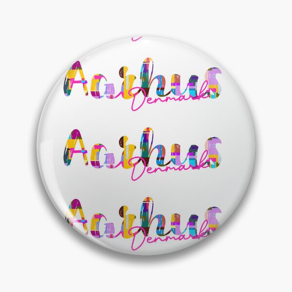 Item preview, Aarhus, Denmark, Vibrant Abstract City Typography Art designed and sold by Wanderful-roads.